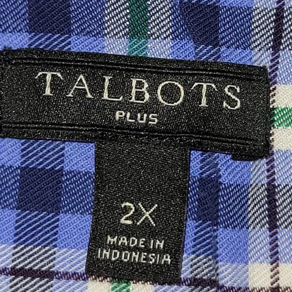 Talbots Plus Sz L Plaid Flannel Shirts Lot of 3 EUC Cotton/Metallic Cozy Winter - Picture 12 of 14